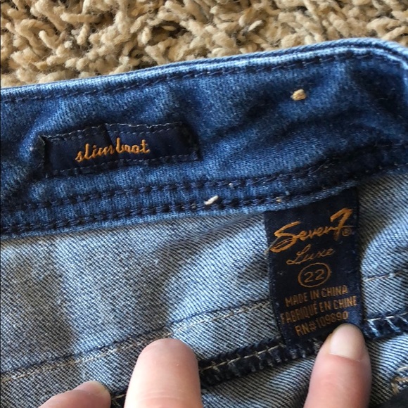 Seven7 Slim Boot Jeans Sz 22 - Picture 4 of 5